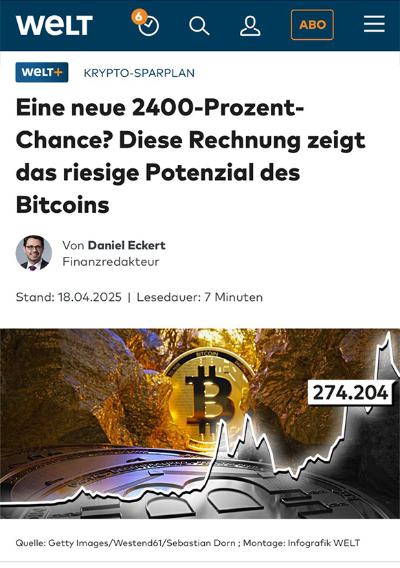 Screenshot WELT Artikel 