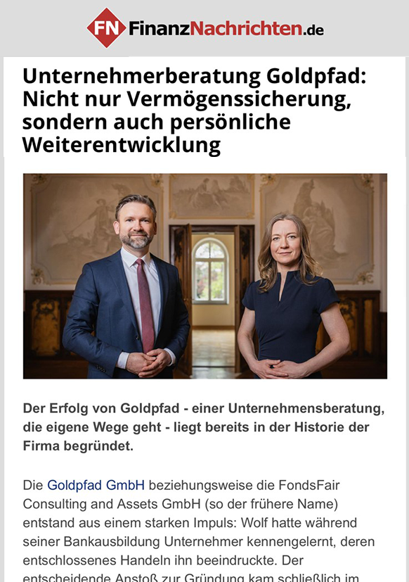 Screenshot FinanzNachrichten Artikel 